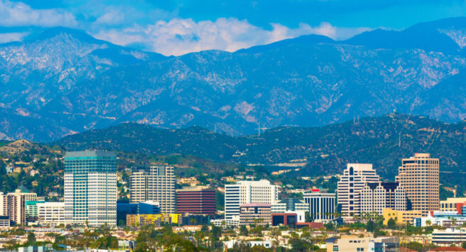 Glendale Skyline with Mountains