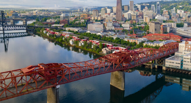 Downtown Portland and the Broadway Bridge