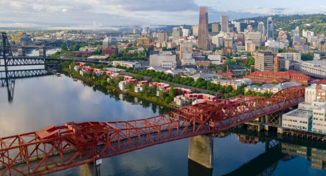 Downtown Portland and the Broadway Bridge