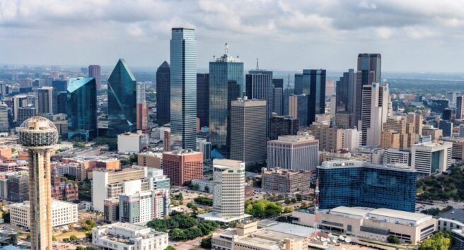 Modern Dallas Skyline
