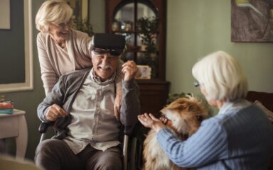 Seniors using VR