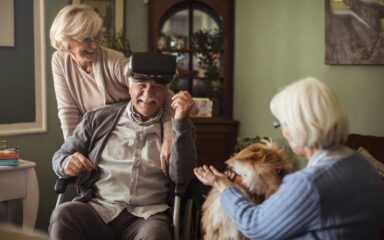 Seniors using VR