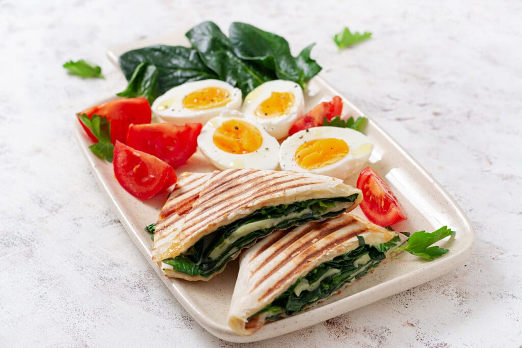 Egg and Spinach Breakfast Wrap