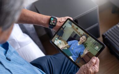 telemedicine at home using digital tablet